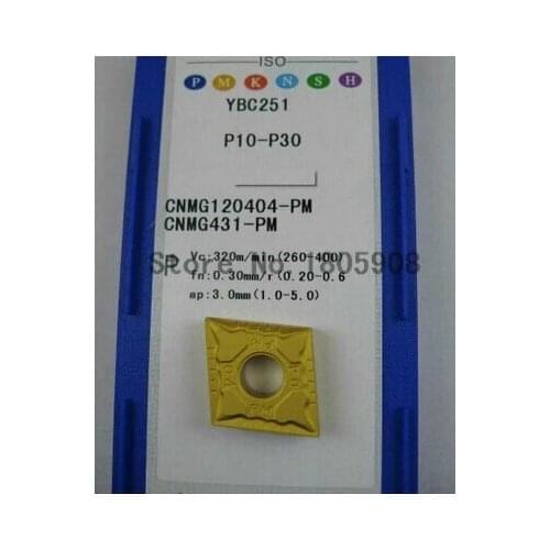 Free shopping 10PCS CNMG120408 PM YBC251 Cemented Carbide Cutter Turning tools Carbide insert