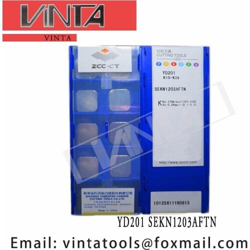 Free shipping high quality 10pcs/lots YD201 SEKN1203AFTN cnc carbide milling inserts