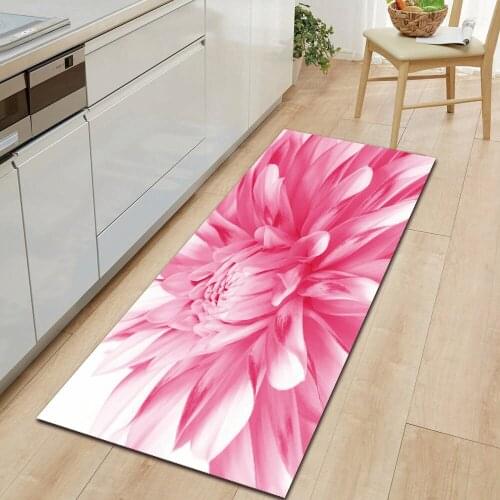 Flower Series Anti-Slip Doormats Washable Kitchen Mat Bedroom Balcony Area Rugs Home Decor Carpets for Living Room