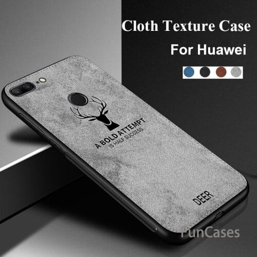 Fabic cloth phone case for huawei honor 8x 9 lite 10 back covers silicone edge shell mate p 20 lite pro x honor10 9 light copue