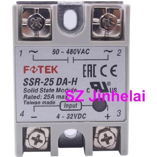 FOTEK SSR-25DA-H Authentic original Solid state relay 90-480VAC 25A