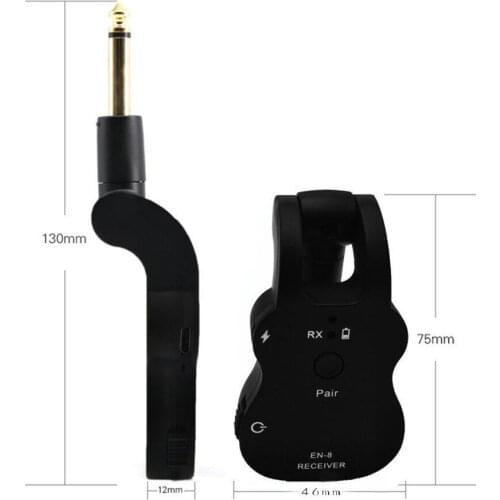 Guitar Wireless System Transmitter Receiver USB Rechargeable