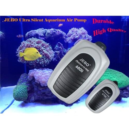 JEBO Ultra Silent Aquarium Air Pump Air Compressor Oxygen Airpump Single & Double Outlet Adjustable Air Volume Fish Durable