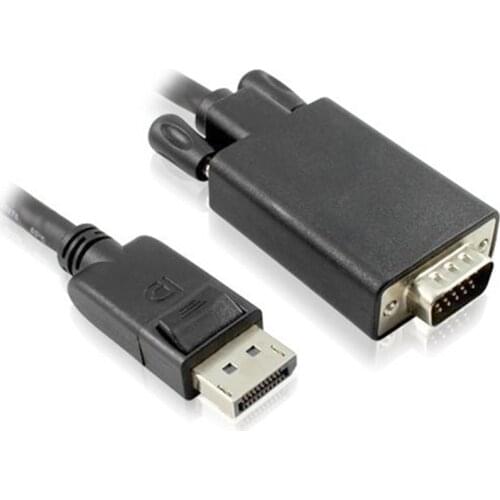 1.8m 6ft DisplayPort DP to VGA Male Cable Supports 1920 x 1200 video resolution for pc monitor projector