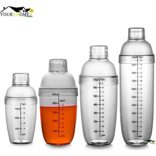 Plactic Cocktail Boston Bar Shaker Transparent Good Grips PC Bar Tool Accessory Barware