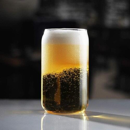 Creative Cola Can Shaped Glass Mug Beer Cocktail Juice Cup Cold Beverage Water Glasses 400ML