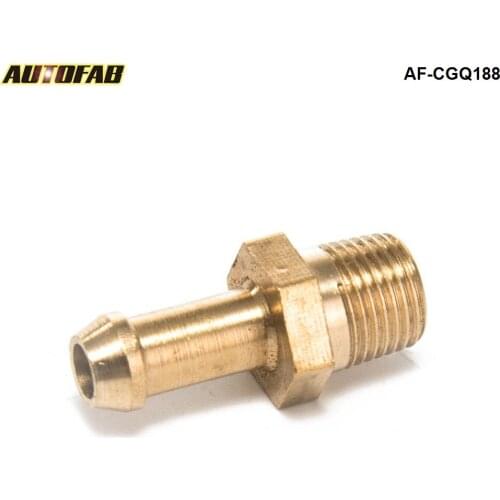Brass 1pcs 1/8" Hose Barb Nipple Finish Fittings For 5-6mm Push On Turbo Hose Pipe Fitting Adapter AF-CGQ188