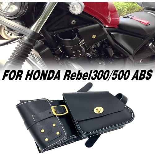 Left&Right Fairing Black Saddle Bags For Honda 2017-2021 Rebel CMX 300 500&ABS Models