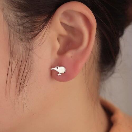 Cute Kiwi Bird Stud Earrings Baby Bird Post Jewelry For Women Men Animal Lovers Jewelry Gift