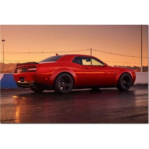 Wall Art Posters and Prints Dodge Challenger SRT Demon Sport Car Modern Canvas Paintings for Living Room Decor