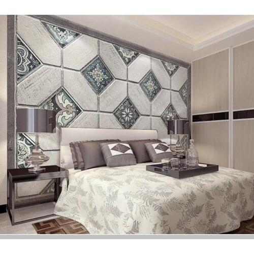 Papel de parede Classic stone pattern lattice 3d stereo wallpaper mural,living room tv bedroom kitchen wall papers home decor