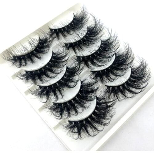 New Makeup Natural Eyelashes 3D Mink Lashes Fluffy Soft Wispy Volume long Cross False Eyelashes Eye Lashes Reusable Eyelash