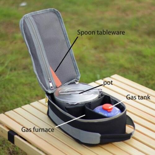 The New Set Of Pot Storage Bag Lunch Bag Picnic Travel Lunch Box Cookware Gas Tank Shock Thickening Protection Bag Breakfast Bag