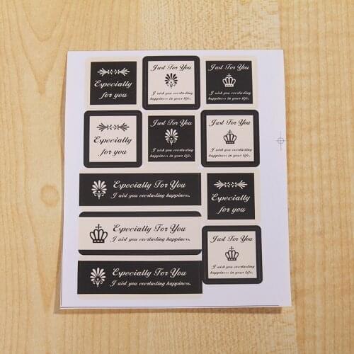 Manufacturers sell square black and white for you bespecially sealing stickers decorative stickers D49