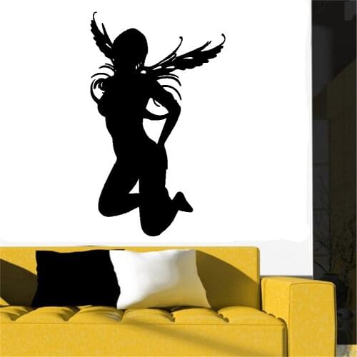 Sexy Girl Beauty Body Pub Bar Angel Wall Stickers, Woman Naked Girl Wall Decal KTV Pub Bar Shop Sticker