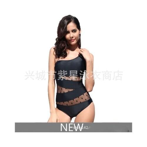 Sexy Monokini Beachwear Plus Size Swimming Costume Bandage Bathing Suit Mesh Swimwear