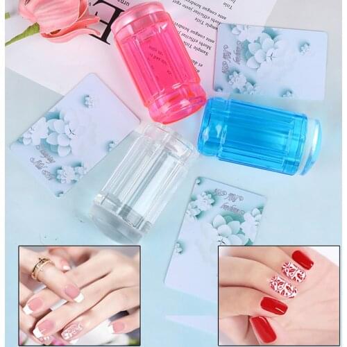 Stamper Transparent Nail Stamp Scraper Polish Print Transfer Nail Stamper Tools