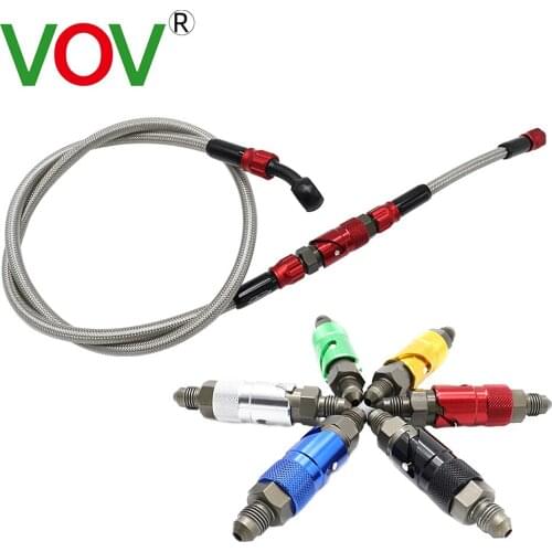 Universal Motorcycle Hydraulic Reinforced Brake Clutch Valves Vent Hose Line Pipe For Motocross ATV Dirt Bike мотоцикл тормоз