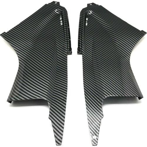 1 Pair Carbon Fiber Style Side Air Dust Insert Covers Fairings Fit For Yamaha YZF R6 2003 2004 2005
