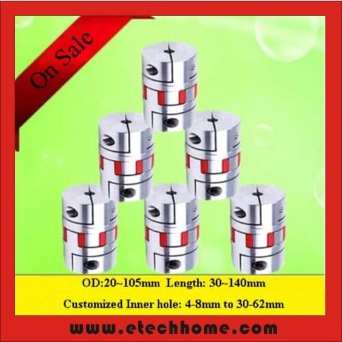 1pcs/lot Motor Jaw Shaft Coupler D45L66 Claw-type Flexible Coupling Inner hole 10-25mm for CNC Stepper Servo Motor