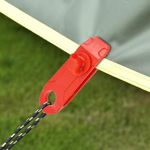 10pcs/set Practical Outdoor Camping Hiking Tent Awning Canopy Clamp Tarp Nylon Snap Clips Multi-functional Durable Parts