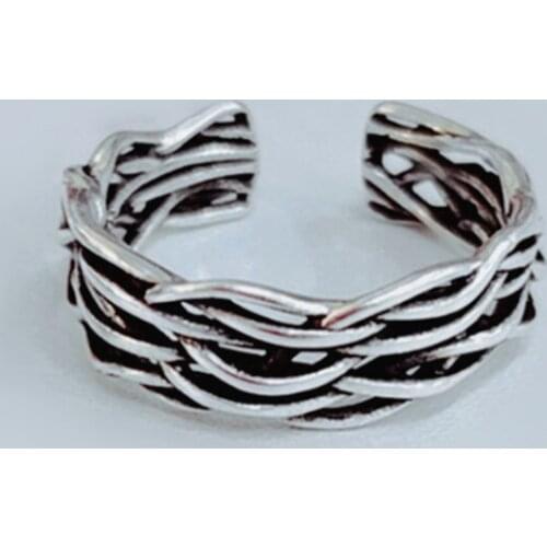 2020 Japan Vintage Punk Simple Adjustable Knuckle Ring Womens S Real Finger Midi Rings Twist Weaving Free Shipping