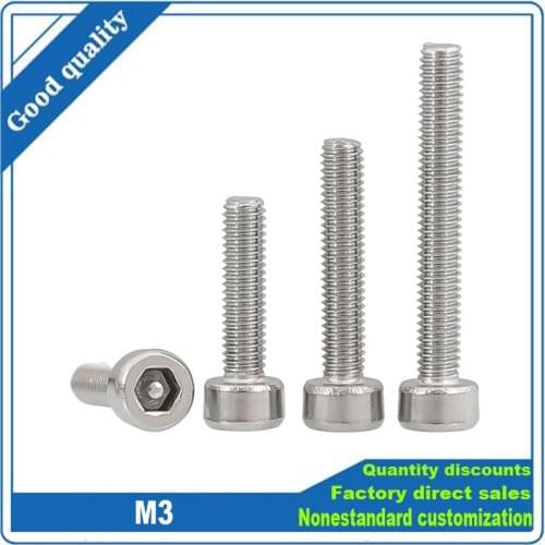 10pcs M3X6-22mm 304 A2-70 Stainless Steel Hex Hexagon Socket Allen Cap Head with Pin Tamper Proof Anti Theft Security Screw Bolt