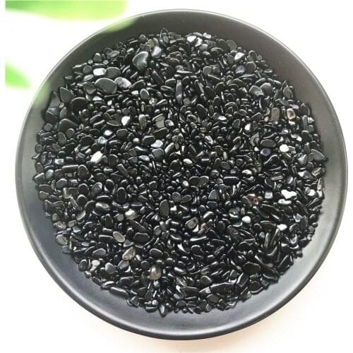 50g 2-4mm Natural Black Obsidian Quartz Crystal Mini Stone Rock Chips Energy Healing Wholesale Natural Stones and Minerals