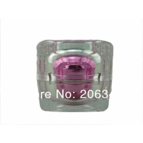 50G pink square shape cream bottle,cosmetic container,,cream jar,Cosmetic Jar,Cosmetic Packaging