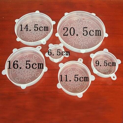 6pcs Hot Sale Reusable Food Grade Silicone Stretch Lids Keep Fresh Food Kitchen Storage Wraps Cover Kitchen 150g