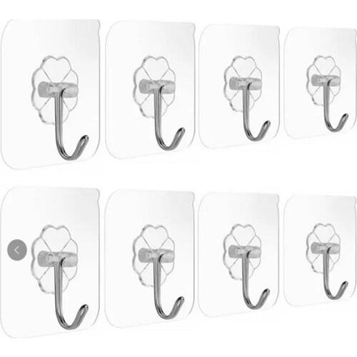 ABS Multifunction Strong Transparent Suction Cup Sucker Wall Hooks for Kitchen Bathroom Hanger 2018 Hot Sale