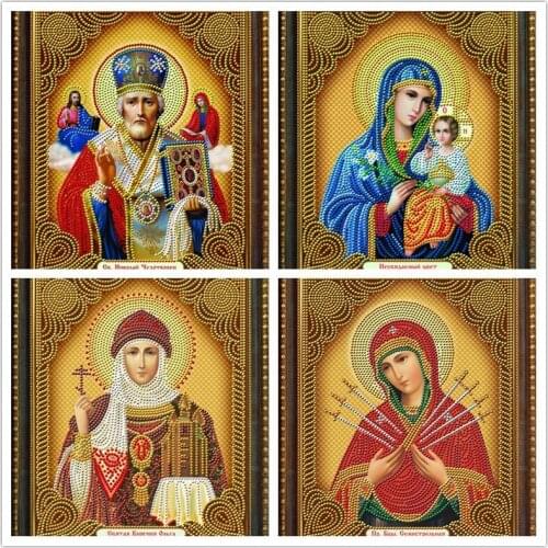 New 5D Crystal Round Diamond Painting DIY Diamond Painting Embroidery Home Decor Dimond Mosaic Religious Gift