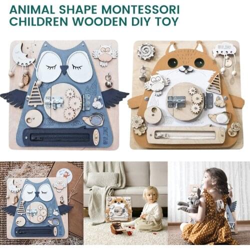 Wooden Baby Busy Board Diy Accessories Montessori Wooden Activity Busyboard Games Material Early Educational Sensory Toys