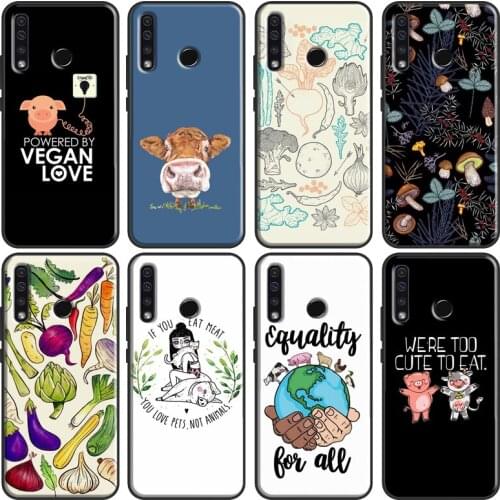 Vegan Vegetarians Animal Love Quotes Cover For Huawei Honor 10 Lite 9 20 10i 8X 9X 10X Lite 8A 9A 8S 9S 4C 6C 7C 7A Pro Cover