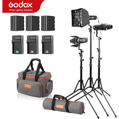 Godox S30-D 90W Focusing LED Spotlight + Accessories Kit 5600 Color Temperature,CRI 96+,Continuous LED Light for Video Light