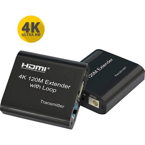 Extender HDMI RJ45 4K HDMI extender cat5 60M 120M HDMI extender audio Kit over ethernet cat6/5e for PS4 apple TV PC laptop HDTV