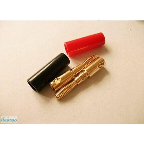 IWISTAO Banana Plug 4pcs / lot 24K Gold Plating 4N OFC Conductor for Speaker cable Easy Install HIFI Audio DIY Free Shipping