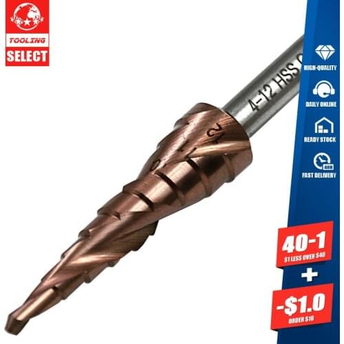 1pcs M35 HSSCO Cobalt Step Drill Bit Hex Shank HSS High Speed Steel Cone Metal Drill Bits Tool Set Hole Cutter Stainless Steel