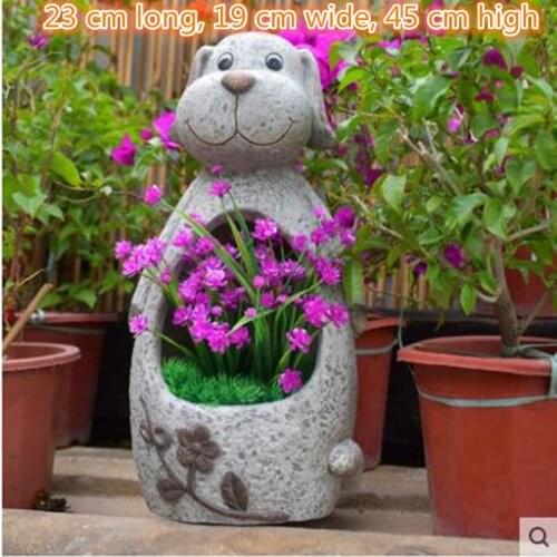 Creative American country cat and dog model flower pots, home balcony and garden decoration crafts ornaments