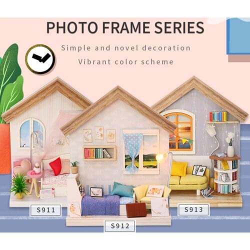 Doll House DIY Miniature with Wooden Furniture Assemble DollHouse Kit with Music box Doll Home Toys For Adult Christmas Gift