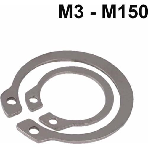 M3 M4 M5 M6 M7 M8-M150 Circlips For Shaft 304 Stainless Steel External Retaining Ring GB894 Clamp Spring
