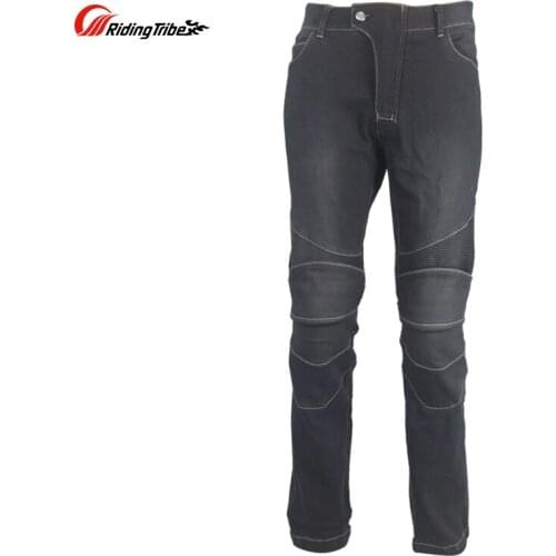Motorcycle Knee hip pads guard Jeans Elasticity Motorbike Armor Protection trousers Protective Off-road Riding Pants