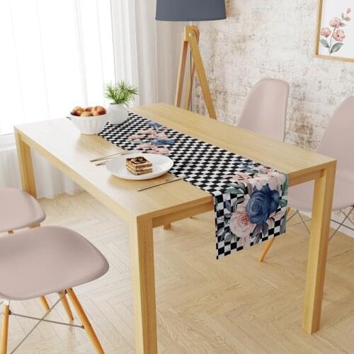 Digital Printing Table Cloth Pattern Easy To Clean Table Decor Runner