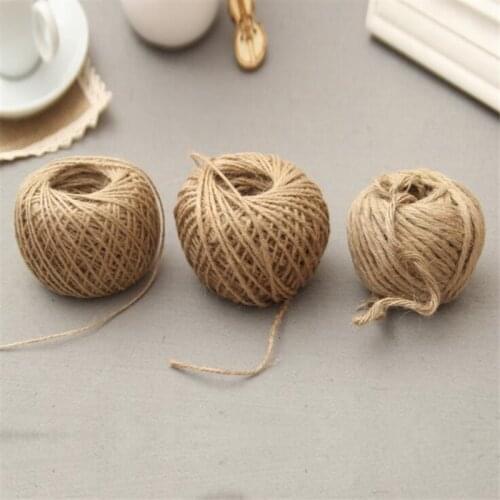 Natural Jute Twine Burlap String Hemp Rope Party Wedding Gift Wrapping Cords Thread DIY Craft Decoration