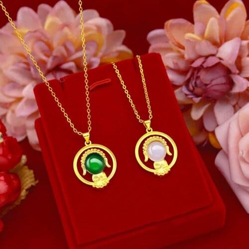 Necklaces for Women Buddha Necklace 24K Gold Religious Pendant Chain Choker Necklace Party Wedding Engagement Jewelry Wholesale