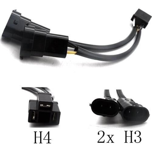 H4 to H9/H11 Wire Harness Adapter for Dual Beam Headlights H4 Splitter Harness Universal motorcycle