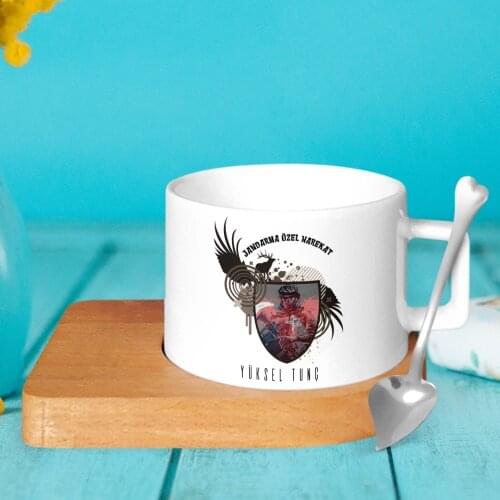 Personalized Professional Gendarmerie Special Harekat Wood Altlıklı Ceramic Cup
