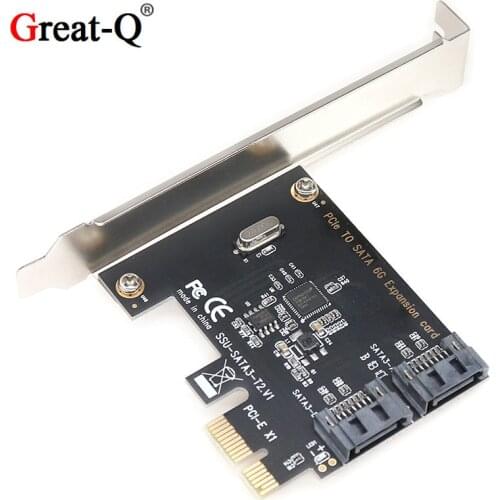 SATA expansion Card PCI express to SATA 3.0 2 port expansion Card PCIe SATA 3 III adapter SATA3 SATA controller PCI-e
