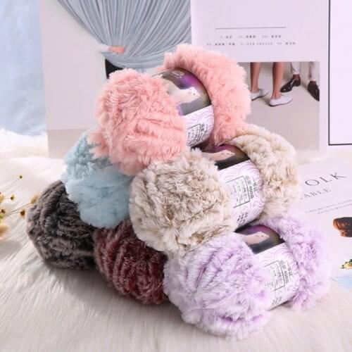 50g/Roll Faux Fur Knitting Crochet Yarn Soft Mohair Cashmere Wool Yarn For DIY Hand Baby Clothes Scarf Hat Sweater Thread Yarn