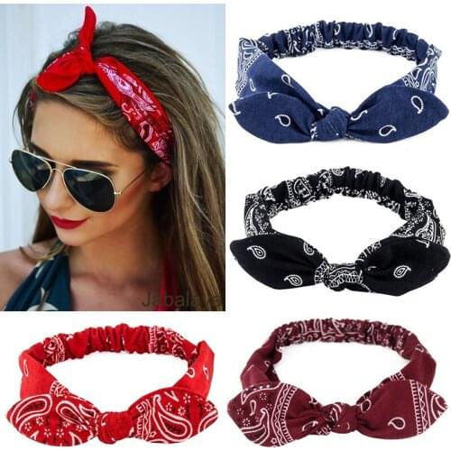 Richkeda Store New Women Suede Soft Solid Print Headbands Vintage Cross Knot Elastic Hairbands Bandanas Girls Hair Bands Hair